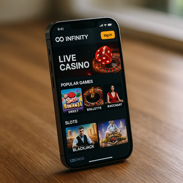 Infinity Casino - Mobilna responsivna stran